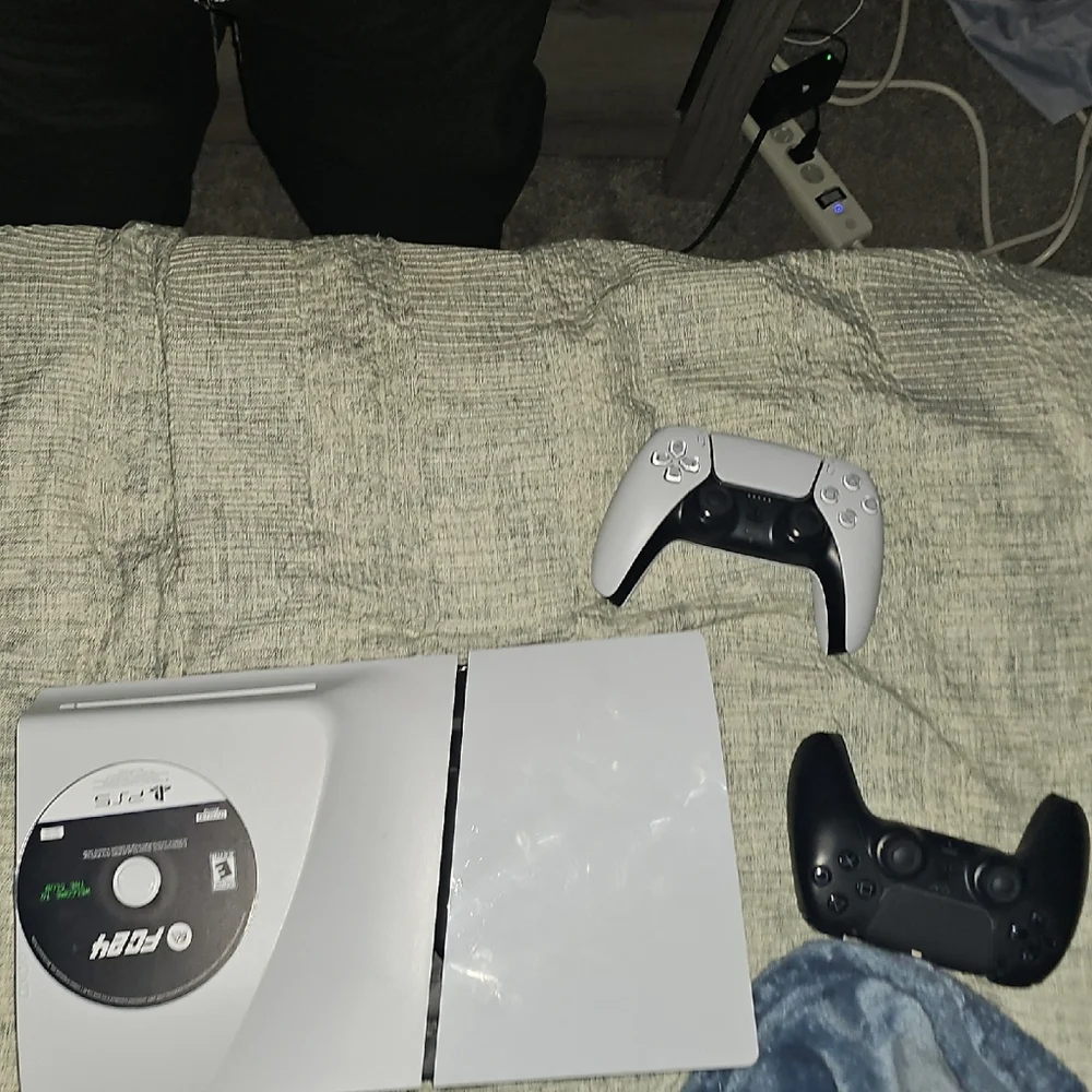 Sony VR Console with Dual Black and Gray Controllers